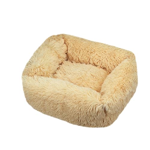 DOTBUY-SHOP Hundebet Rechteck Katzenbett, Hundekissen Grosse Hunde Donut Kissen, Plüsch-Hundekorb Hundebett Waschbar, für Groß Kleine Hunde, Katzen und Andere Haustiere (XXL,Aprikose) von DOTBUY-SHOP