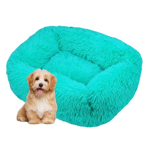 DOTBUY-SHOP Hundebet Rechteck Macaron Farbe Katzenbett, Hundekissen Grosse Hunde Kissen, Plüsch-Hundekorb Hundebett Waschbar, für Welpe, Katzen, Kätzchen, Haustiere (XXL,Türkisgrün) von DOTBUY-SHOP