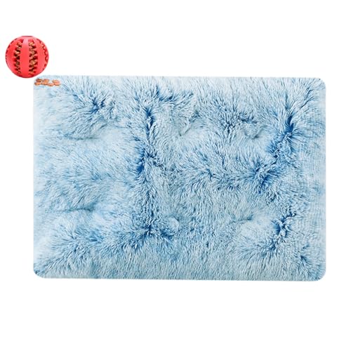 DOTBUY-SHOP Hundebet Rectangular Katzenbett, Hundekissen Grosse Hunde Rectangle Kissen, Plüsch-Hundekorb Hundebett Waschbar, für Groß Hunde, Katzen und Herbst und Winter (110X75cm,Tie-dye blau) von DOTBUY-SHOP