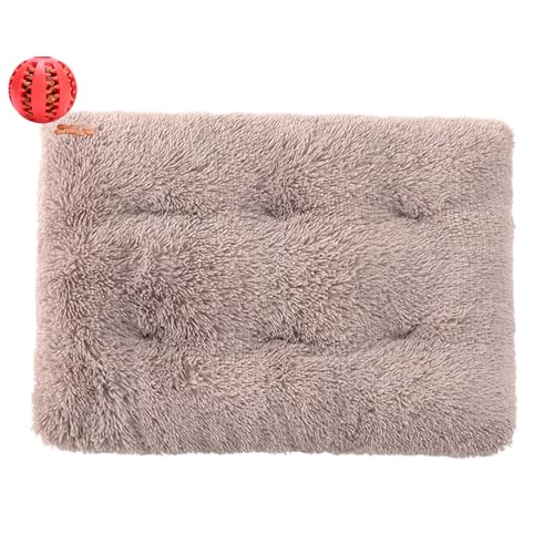 DOTBUY-SHOP Hundebet Rectangular Katzenbett, Hundekissen Grosse Hunde Rectangle Kissen, Plüsch-Hundekorb Hundebett Waschbar, für Groß Hunde, Katzen und Herbst und Winter (125X85cm,Hellbraun) von DOTBUY-SHOP