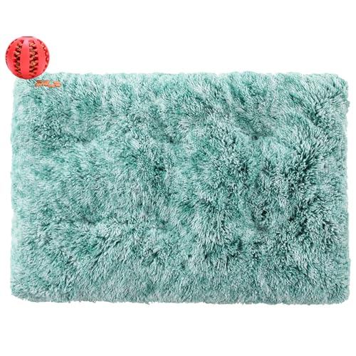 DOTBUY-SHOP Hundebet Rectangular Katzenbett, Hundekissen Grosse Hunde Rectangle Kissen, Plüsch-Hundekorb Hundebett Waschbar, für Groß Hunde, Katzen und Herbst und Winter (55X40cm,Türkis) von DOTBUY-SHOP