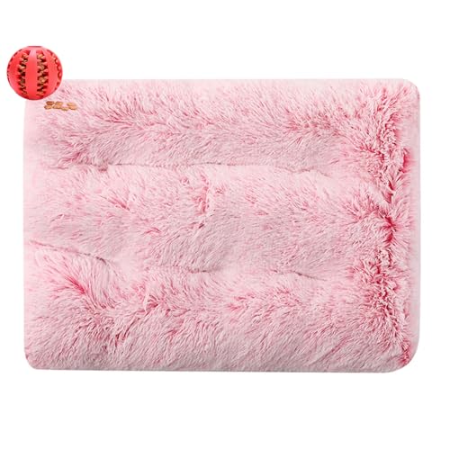 DOTBUY-SHOP Hundebet Rectangular Katzenbett, Hundekissen Grosse Hunde Rectangle Kissen, Plüsch-Hundekorb Hundebett Waschbar, für Groß Hunde, Katzen und Herbst und Winter (80X55cm,Rosa) von DOTBUY-SHOP