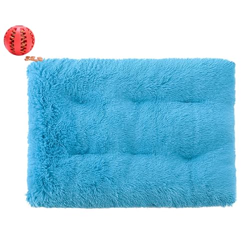 DOTBUY-SHOP Hundebet Rectangular Katzenbett, Hundekissen Grosse Hunde Rectangle Kissen, Plüsch-Hundekorb Hundebett Waschbar, für Groß Hunde, Katzen und Herbst und Winter (95X65cm,Himmelblau) von DOTBUY-SHOP