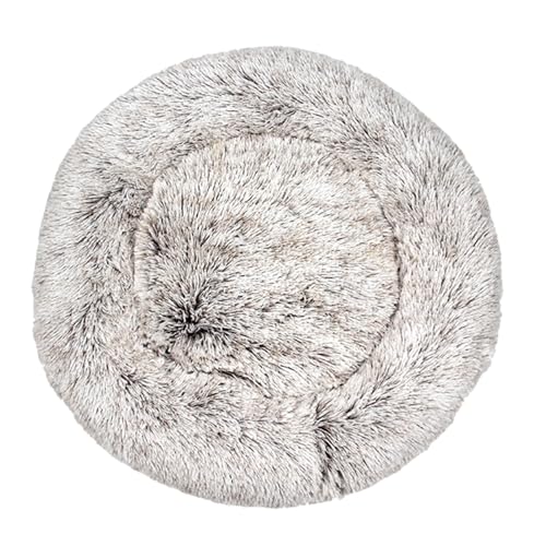 DOTBUY-SHOP Hundebet Rundes Katzenbett, Hundekissen Grosse Hunde Donut Kissen, Plüsch-Hundekorb Hundebett Waschbar, für Groß Hunde, Katzen und Herbst und Winter (Kaliber 110cm,Farbverlauf Kaffee) von DOTBUY-SHOP