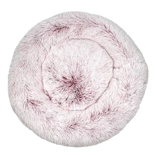 DOTBUY-SHOP Hundebet Rundes Katzenbett, Hundekissen Grosse Hunde Donut Kissen, Plüsch-Hundekorb Hundebett Waschbar, für Groß Hunde, Katzen und Herbst und Winter (Kaliber 110cm,Farbverlauf Rose-Rosa) von DOTBUY-SHOP