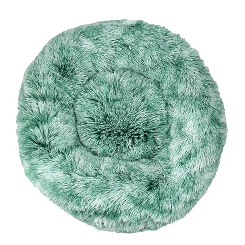 DOTBUY-SHOP Hundebet Rundes Katzenbett, Hundekissen Grosse Hunde Donut Kissen, Plüsch-Hundekorb Hundebett Waschbar, für Groß Hunde, Katzen und Herbst und Winter (Kaliber 120cm,Farbverlauf Grün) von DOTBUY-SHOP