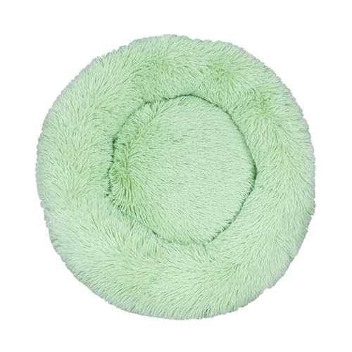 DOTBUY-SHOP Hundebet Rundes Katzenbett, Hundekissen Grosse Hunde Donut Kissen, Plüsch-Hundekorb Hundebett Waschbar, für Mittel Hunde Katzen und Herbst und Winter (110 cm,Grün) von DOTBUY-SHOP