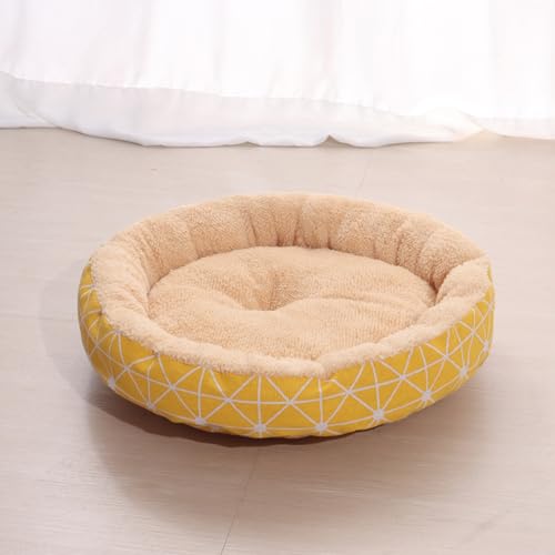 DOTBUY-SHOP Hundebet Rundes Katzenbett, Hundekissen Grosse Hunde Donut Kissen, Waschbar Lambswool-Hundekorb Hundebett, für Mittel Hunde Katzen und Herbst und Winter (L,Boho) von DOTBUY-SHOP