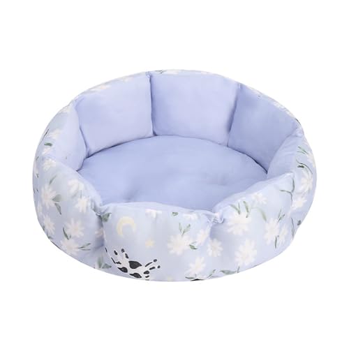 DOTBUY-SHOP Hundebet Rundes Katzenbett, PP Baumwolle Hundekissen, Plüsch-Hundekorb Hundebett Waschbar, für Groß Kleine Hunde, Katzen und Andere Haustiere (S,Orchidee) von DOTBUY-SHOP