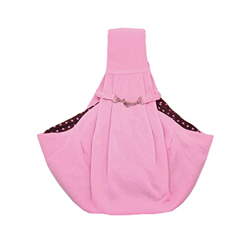 DOTBUY-SHOP Hundetasche,Hundetragetasche Hände Frei, Hundetragetuch bis 5kg Reversibel Hundetragetuch Komfortabel und Langlebig für Outdoor-Abenteuer (Rosa) von DOTBUY-SHOP