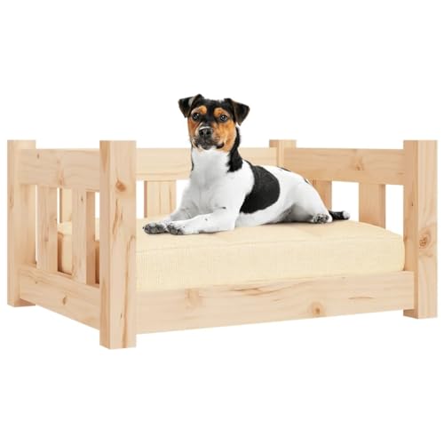 Hundebett, rechteckiges Hundesofa für Haustiere, erhöhtes Hundebett für Wohnzimmer, Innenbereich, Braun, 55,5 x 45,5 x 28 cm, Kiefernholz, robust Hundebett, rechteckiges Hundesofa für Haustiere, erhöhtes Hundebett für Wohnzimmer, Innenbereich, Braun, 55,5 x 45,5 x 28 cm, Kiefernholz, robust von DOUSMHII