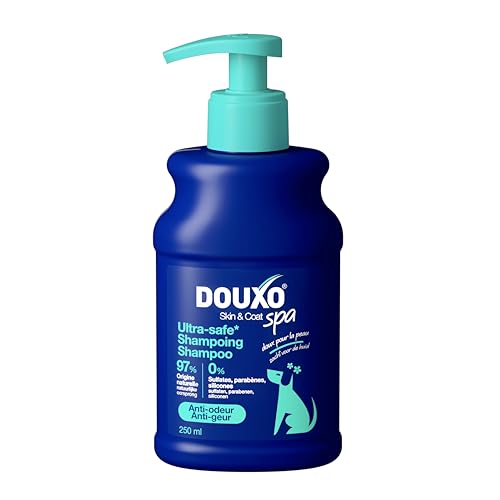 DOUXO Skin & Coat Spa – Ultra-Safe Anti-Geruchsshampoo für Hunde, 250 ml, reinigt und befeuchtet die Haut, entfernt schlechte Gerüche, hinterlässt das Fell weich und angenehm parfümiert, schont die DOUXO Skin & Coat Spa – Ultra-Safe Anti-Geruchsshampoo für Hunde, 250 ml, reinigt und befeuchtet die Haut, entfernt schlechte Gerüche, hinterlässt das Fell weich und angenehm parfümiert, schont die von DOUXO