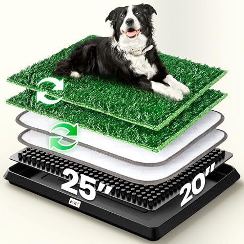 Super saugfähiges Hunde-Gras-Pad mit Tablett, 4-lagiger Schutz, um Leckage/Geruch/Unordnung für die Gesundheit von Welpen, wiederverwendbar, waschbar, Urinierpads für Hunde, Töpfchentraining, Super saugfähiges Hunde-Gras-Pad mit Tablett, 4-lagiger Schutz, um Leckage/Geruch/Unordnung für die Gesundheit von Welpen, wiederverwendbar, waschbar, Urinierpads für Hunde, Töpfchentraining, von DOVCO