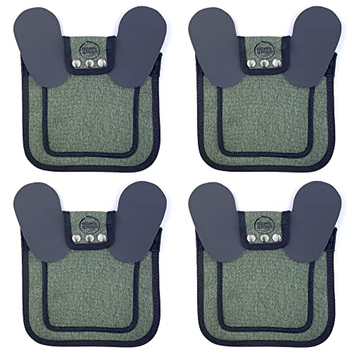 DOWN UNDER OUTDOORS 4 Stück Premium Hühnersattel mit verstellbaren Riemen für kleine, mittelgroße und große Hühner, Geflügelretter, Schutz, Schürze, Zubehör, Pflegeprodukte (grün) von DOWN UNDER OUTDOORS