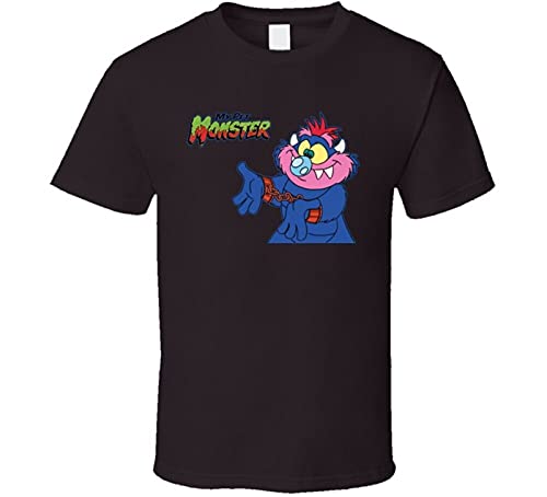 My Pet Monster 80's Cartoon T Shirt - Brown Shirt XL Black My Pet Monster 80's Cartoon T Shirt - Brown Shirt XL Black von DOWNN