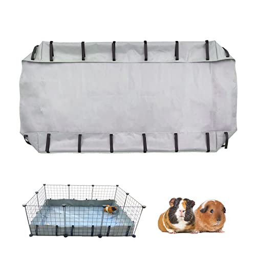 Meerschweinchen-Käfigboden für C- und C-Gitter, wasserdichte und waschbare Auskleidung für Kaninchen, Chinchillas, Frettchen und andere Kleintiere (unten nur 68,6 x 106,7 cm) von DOZZOPET