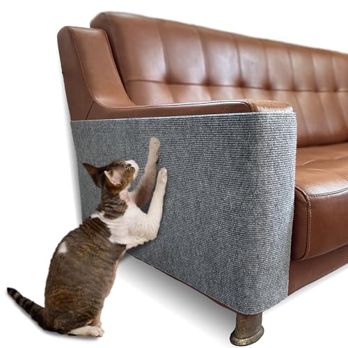 Selbstklebende Kratzmatte für Katzen, zum Schutz von Möbeln, 40,6 x 198,1 cm, Couch-Schutz vor Katzenkrallen, Grau von DOZZOPET