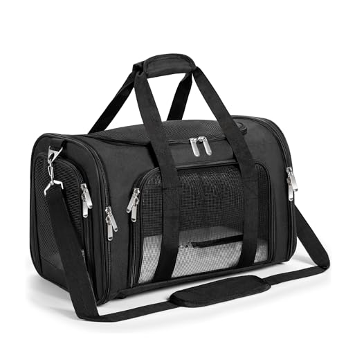Tragetasche für Katzen / Haustiere / Hunde mit weichen Seiten, tragbar, faltbar, für Katzen / Hunde, mit Schultergurt und abnehmbarer Matte, strapazierfähiger Welpenkorb mit 7,3 kg, von Tragetasche für Katzen / Haustiere / Hunde mit weichen Seiten, tragbar, faltbar, für Katzen / Hunde, mit Schultergurt und abnehmbarer Matte, strapazierfähiger Welpenkorb mit 7,3 kg, von von DPWEION