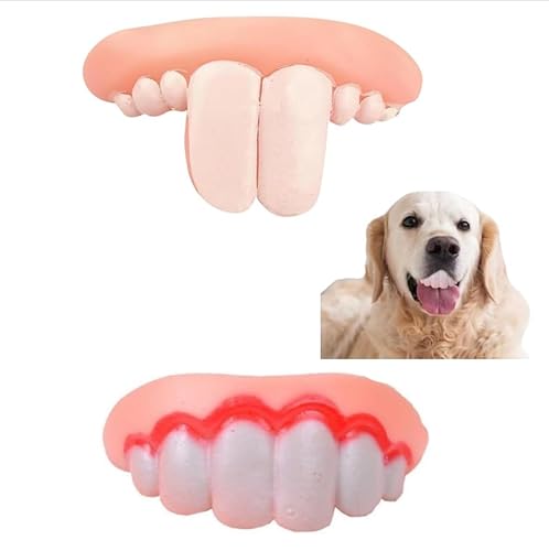 DPWOUM Künstliche Zähne für Hunde, lustige Silikon-Zahnspangen, kreatives Kauspielzeug, interaktives Spielzeug, Weihnachtskostüm, Weiß, 2 Stück DPWOUM Künstliche Zähne für Hunde, lustige Silikon-Zahnspangen, kreatives Kauspielzeug, interaktives Spielzeug, Weihnachtskostüm, Weiß, 2 Stück von DPWOUM