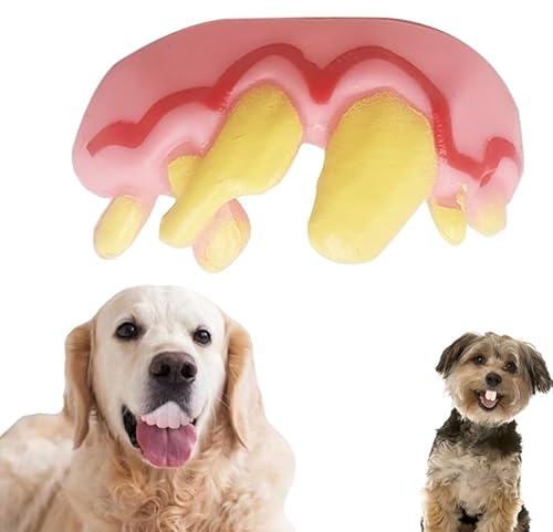 Gelbe schräge Schneidezähne für Hunde, lustige Silikon-Zahnspangen, kreative künstliche Zähne, Kauspielzeug, leicht anzubringen, interaktives Spielzeug, Weihnachtskostüm, passendes Zubehör Gelbe schräge Schneidezähne für Hunde, lustige Silikon-Zahnspangen, kreative künstliche Zähne, Kauspielzeug, leicht anzubringen, interaktives Spielzeug, Weihnachtskostüm, passendes Zubehör von DPWOUM