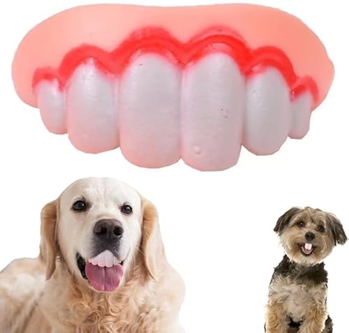 Weiße gepflegte Zähne für Hunde, lustige Silikon-Zahnspangen, kreatives Kauspielzeug für Hunde, einfach anzubringen, interaktives Spielzeug, Weihnachtskostüm, passendes Zubehör Weiße gepflegte Zähne für Hunde, lustige Silikon-Zahnspangen, kreatives Kauspielzeug für Hunde, einfach anzubringen, interaktives Spielzeug, Weihnachtskostüm, passendes Zubehör von DPWOUM