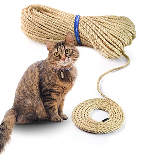 DQ-PP SISALSEIL | 20 m | 6 mm stark | Natürliches Sisal Seil für Kratzbaum Katzenbaum | Kratzseil DIY Fuer Katzen Ersatzteile DQ-PP SISALSEIL | 20 m | 6 mm stark | Natürliches Sisal Seil für Kratzbaum Katzenbaum | Kratzseil DIY Fuer Katzen Ersatzteile von DQ-PP