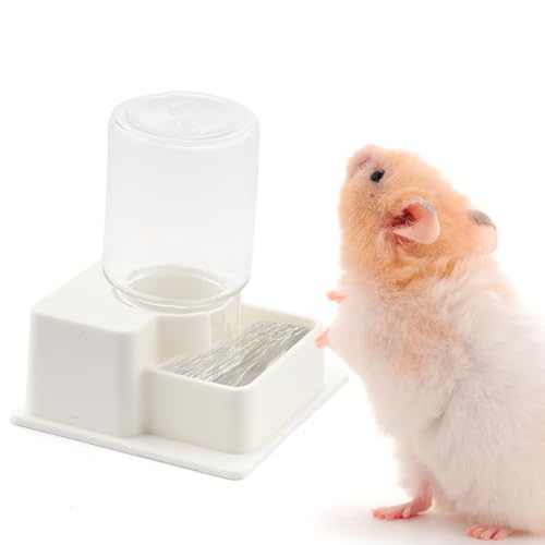 1 Packung Hamster Wassernapf Automatischer Wasserspender für Hamster Syrische Mäuse Rennmäuse Nagetier (Weiß) von DQITJ