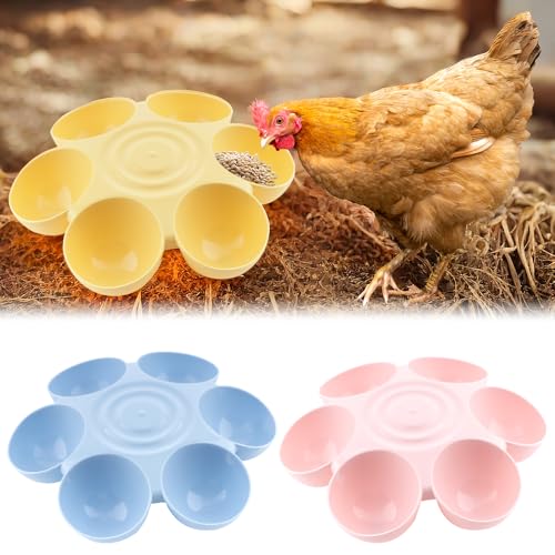 3 Stück Hühnerfutterschale mit 6 Schalen Wachtelfutterspender Geflügelfutterspender Huhn Kunststoff Futterspender für kleines Geflügel Huhn Ente Taube Wachtel Vogel 3 Stück Hühnerfutterschale mit 6 Schalen Wachtelfutterspender Geflügelfutterspender Huhn Kunststoff Futterspender für kleines Geflügel Huhn Ente Taube Wachtel Vogel von DQITJ