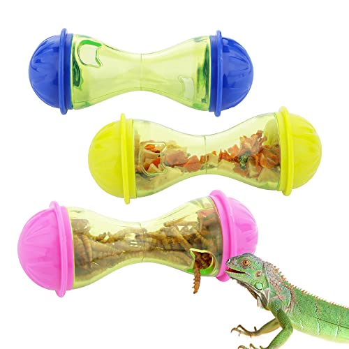 3 Stück Reptilien-Bereicherungsspielzeug, Bartdrachen-Fütterungsspielzeug für Eidechse, Gecko, Bartdrachen, kleine Reptilien von DQITJ