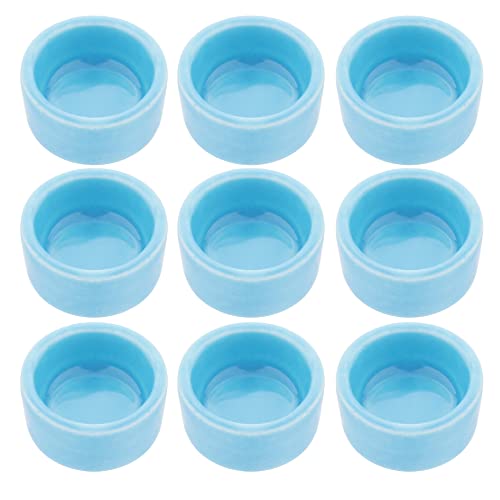 9 Stück Spinne Keramik Wasserschale Tarantel Mini Schale für Tarantel Spider Tausendfüßler Tiny Bugs Terrarium Zubehör (blau) von DQITJ