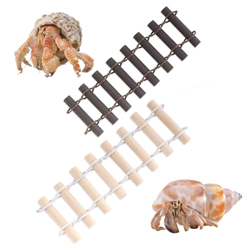DQITJ 2 Stück Einsiedlerkrebse Kletterleiter Holzleiter Spielzeug für Einsiedlerkrebs kleine Reptilien DQITJ 2 Stück Einsiedlerkrebse Kletterleiter Holzleiter Spielzeug für Einsiedlerkrebs kleine Reptilien von DQITJ