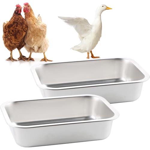DQITJ 2 x robuste Metall-Futterstation für Hühner, Enten, Schweine, Hirsche, Nutztiere, Geflügel, große Kapazität, Futtertrog DQITJ 2 x robuste Metall-Futterstation für Hühner, Enten, Schweine, Hirsche, Nutztiere, Geflügel, große Kapazität, Futtertrog von DQITJ