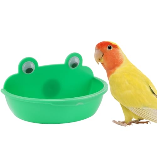 Futterspender für Vögel, Kunststoff, für Samen, Futterbecher, niedliche Froschform, Schale für kleine Vögel, Sittiche, Wellensittiche, Nymphensittiche, Nymphensittiche, Lovebird Futterspender für Vögel, Kunststoff, für Samen, Futterbecher, niedliche Froschform, Schale für kleine Vögel, Sittiche, Wellensittiche, Nymphensittiche, Nymphensittiche, Lovebird von DQITJ