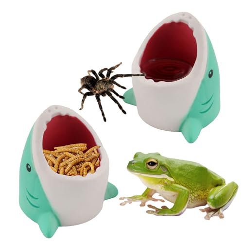 Kleine Reptilien-Futterschale aus Kunststoff für Spinnen, Vogelspinne, Eidechse, Gecko, Frosch, Schlange von DQITJ