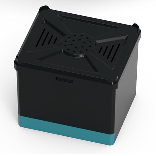 Spider Cage Manti Futterbox Reptilien Mehlwürmer Zuchtbox zur Zucht lebender Würmer für Spinnen-Mantiinsekten (schwarz) von DQITJ