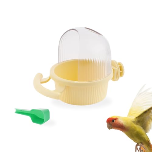 Vogelkäfig-Futterstation mit Sitzstange für Sittiche, Wellensittiche, Nymphensittiche, Nymphensittiche, kleine Vögel, Gelb, 1 Stück Vogelkäfig-Futterstation mit Sitzstange für Sittiche, Wellensittiche, Nymphensittiche, Nymphensittiche, kleine Vögel, Gelb, 1 Stück von DQITJ