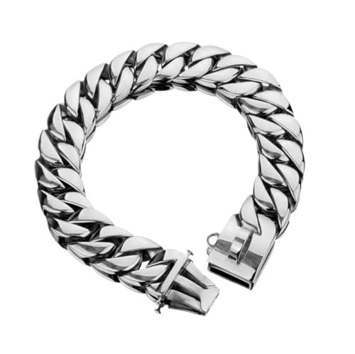 DQZRTUECA Großes Hundekettenhalsband, kubanische Hundekette mit Sicherheitsverschluss, 32 mm Breite, stark, robust, kausicher, for mittelgroße und große Hunde, amerikanischer Pitbull, deutscher Schäfe DQZRTUECA Großes Hundekettenhalsband, kubanische Hundekette mit Sicherheitsverschluss, 32 mm Breite, stark, robust, kausicher, for mittelgroße und große Hunde, amerikanischer Pitbull, deutscher Schäfe von DQZRTUECA