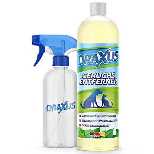 DRAXUS Geruchsentferner gegen Katzenurin und Hundeurin I Mikrobiologischer Geruchsneutralisierer inkl. Mischflasche I Ergibt bis zu 10 Liter Enzymreiniger von DRAXUS