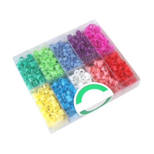 1000 Stück Taubenring M-A-K-E-R Digitale Identifikationsring 6 x 9 mm Bird Ring Bird Training Tools Tier Control Gerät von DRBAPQLXD