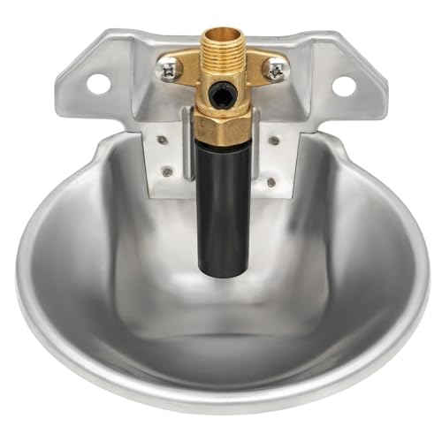 Automatische Wasserschale für Hunde und Schafe, Edelstahl, Ziegen- und Lammtränke, mit Kupferventil, landwirtschaftliche Futterausrüstung von DRBAPQLXD
