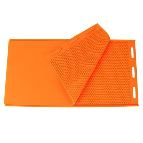 DRBAPQLXD Bienenwachs aus Silikon für Bienenzucht, Wabenform, flexibles Wachs für Bodenplatten, Presse, Prägung, Bienenwachs, Imkerei, 2 Stück (Orange) von DRBAPQLXD