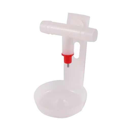 Stahlsäulen für Huhn, roter Trinkbecher, 360 ° Wasser, Werkzeug für Huhn, Nippeltränke, Futtermittel für Geflügel, 40 Sets (WHITE) von DRBAPQLXD