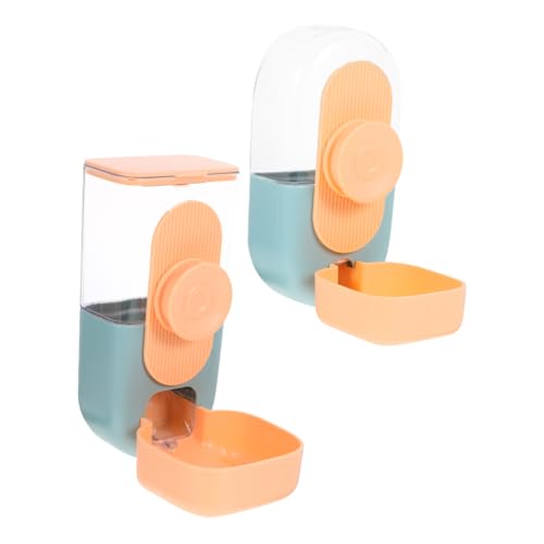 DRESSOOS Hasentränke Kaninchentränke Hängender Futter Und Wasserspender Für Kleintiere 2 Teiliges Set Automatischer Futterspender Für Kaninchen Meerschweinchen Hamster Und Andere Haustiere von DRESSOOS