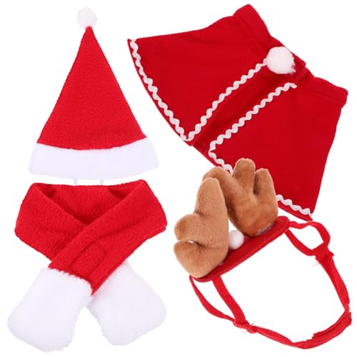 DRESSOOS 1 Satz Dekoratives Katzenkostüm Wiederverwendbarer Katzenumhang Hund Weihnachtskostüm Bequeme Hundemütze Weihnachtshaustier Haustier Weihnachtsmütze Hund Katze Mantel Baumwolle DRESSOOS 1 Satz Dekoratives Katzenkostüm Wiederverwendbarer Katzenumhang Hund Weihnachtskostüm Bequeme Hundemütze Weihnachtshaustier Haustier Weihnachtsmütze Hund Katze Mantel Baumwolle von DRESSOOS