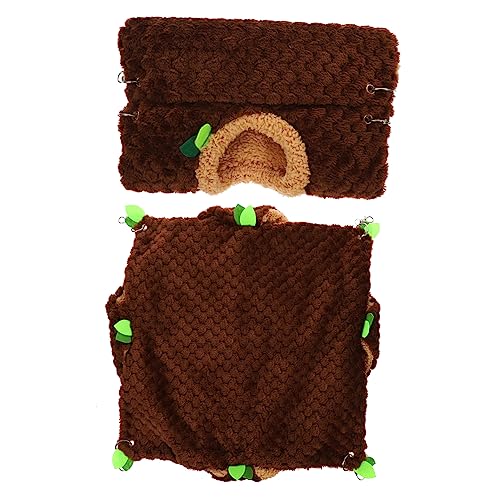 DRESSOOS 1 Satz Hamster Hängematte hamsterbett Hamster Kleintier Zubehör Hamstertunnel hamsterkäfig Heimtierbedarf hängende Doppelschicht-Hängematte Chinchilla-Bett Plüsch Coffee DRESSOOS 1 Satz Hamster Hängematte hamsterbett Hamster Kleintier Zubehör Hamstertunnel hamsterkäfig Heimtierbedarf hängende Doppelschicht-Hängematte Chinchilla-Bett Plüsch Coffee von DRESSOOS
