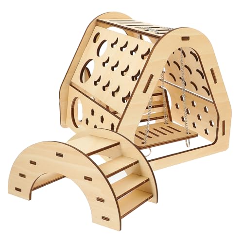DRESSOOS 1satz Hamster Holzversteck Mit Rutsche Und Brücke Teiliges Für Kleintiere Gemütliches Hamsterhaus Und Spielzeug Für Aktives Und Sicheres Zuhause DRESSOOS 1satz Hamster Holzversteck Mit Rutsche Und Brücke Teiliges Für Kleintiere Gemütliches Hamsterhaus Und Spielzeug Für Aktives Und Sicheres Zuhause von DRESSOOS