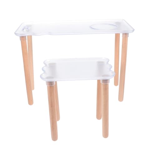 DRESSOOS Set Mit Hamsterkäfig-plattformmöbeln Holzbeinen Meerschweinchen-Spielzeug Dekorativer Kunststoff Holz Spaß Spielzeit von DRESSOOS