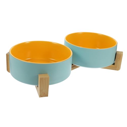 DRESSOOS Zweifarbiges Katzennapf-Set aus Keramik Futternapf für Haustiere mit erhöhtem Ständer leicht zu reinigen rutschfestes Design für Kätzchen und Hunde DRESSOOS Zweifarbiges Katzennapf-Set aus Keramik Futternapf für Haustiere mit erhöhtem Ständer leicht zu reinigen rutschfestes Design für Kätzchen und Hunde von DRESSOOS
