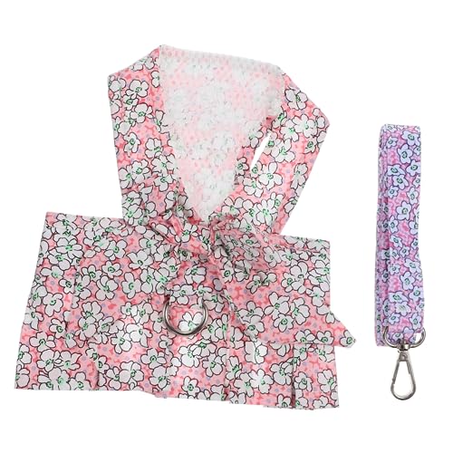DRESSOOS Süßes Hundekleid mit Blumenmuster Geschirr und Leine Set mit atmungsaktivem Haustiergeschirr für Katzen und Kätzchen DRESSOOS Süßes Hundekleid mit Blumenmuster Geschirr und Leine Set mit atmungsaktivem Haustiergeschirr für Katzen und Kätzchen von DRESSOOS