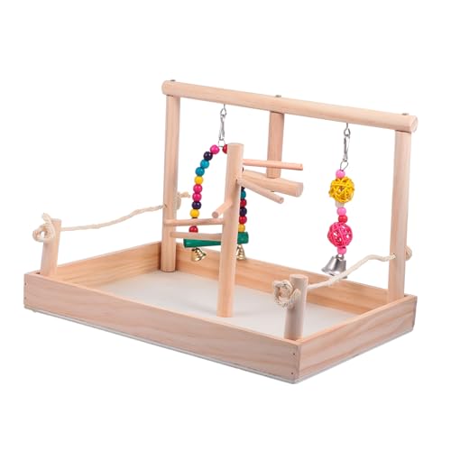 DRESSOOS Robustes Rattan-Vogel-papagei-Spielzeug-kit Stehender Pfosten Leiterschaukel Für Ziervögel Vogelkäfig-Spielzeug Glocken Und DRESSOOS Robustes Rattan-Vogel-papagei-Spielzeug-kit Stehender Pfosten Leiterschaukel Für Ziervögel Vogelkäfig-Spielzeug Glocken Und von DRESSOOS